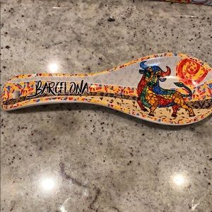 Barcelona ceramic spoon rest